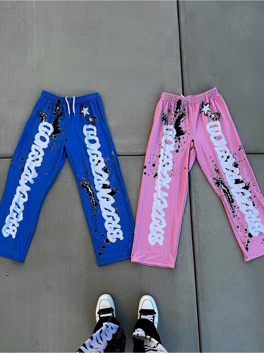 Graffiti Wide Legged Sweats - Picture 5 of 6
